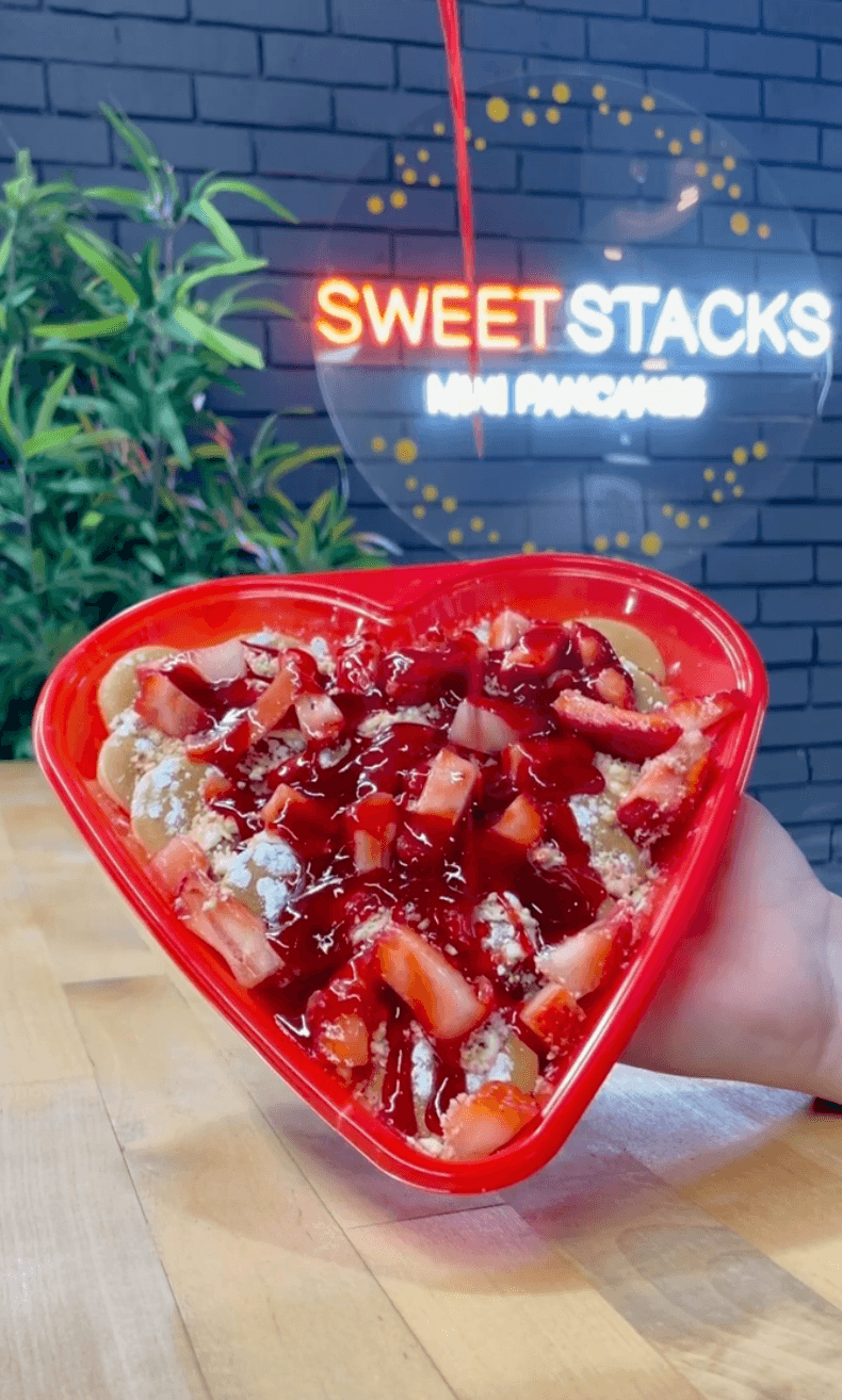 Tall mini pancake stack