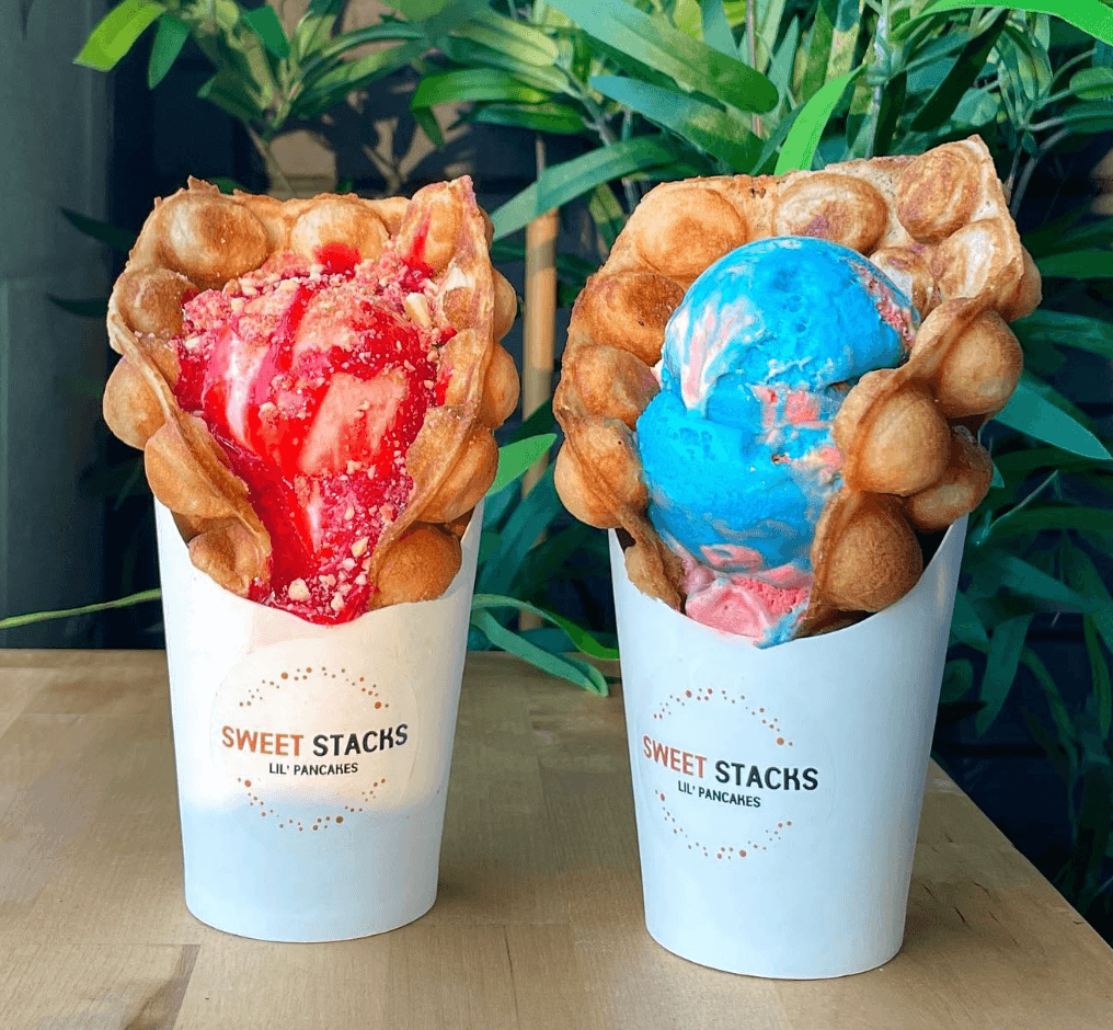 Loaded bubble waffle