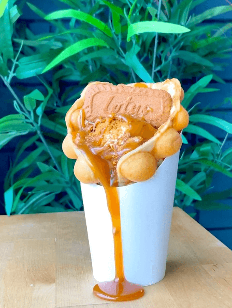 Sweet waffle creation